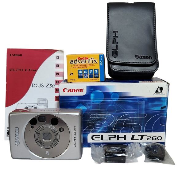 Canon ELPH LT260 APS Camera With Carry Case And Advantix Film 25 Exp.(Open Box) - Picture 1 of 12